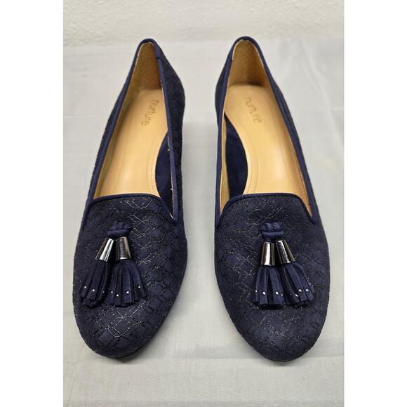 Nurture "Elyot" Blue Suede Wedges l Size: 6M - Picture 1 of 6